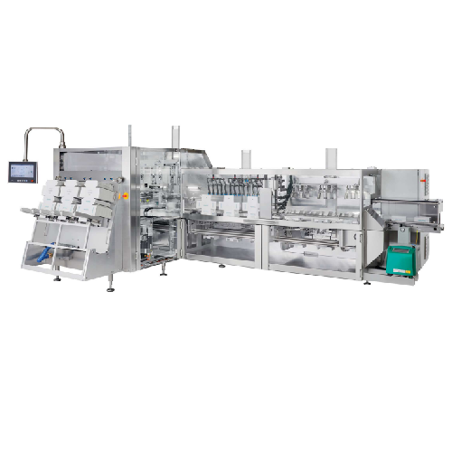 High-speed cartoning system for primary wrapped products