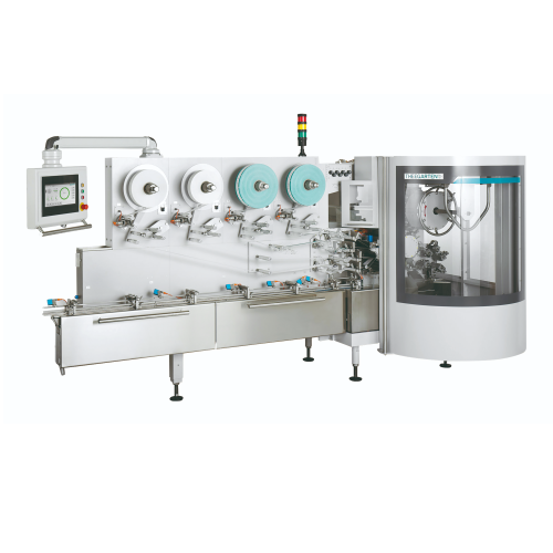 Flexible high-speed wrapping machine for chocolate products