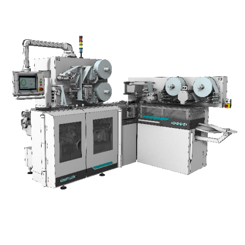 High speed fold wrap and stick packs packaging system