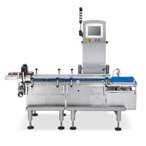 High-speed industrial checkweigher for cartons and bottles