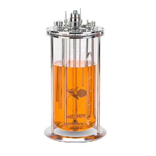 Glass bioreactor for mammalian cell culture