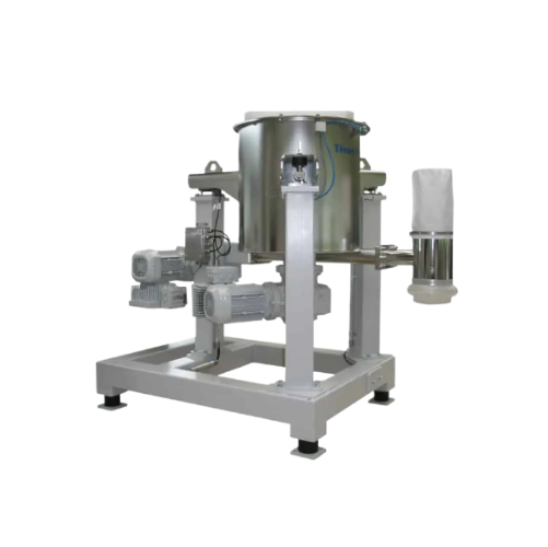 Twin screw feeder for poorly flowing powders