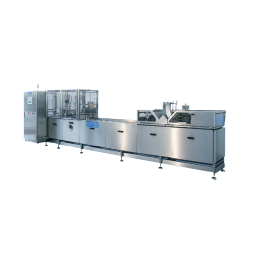 Automated filling and coagulation line for u.f. white cheese