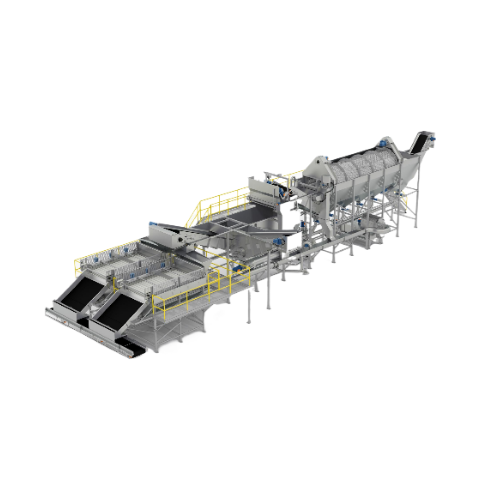 Industrial potato washing line