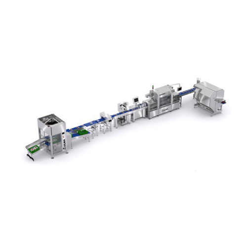 Automated packaging line for meat fillets
