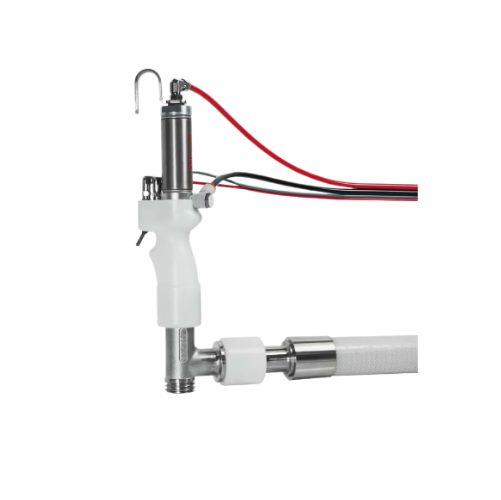 Semi-automated depositor with handheld nozzle