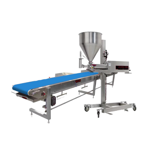 Single piston food depositor for temperature-sensitive environments