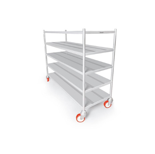 Stainless steel trolley for industrial use