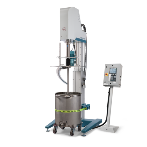 Explosion-proof dissolver with scraper for high viscosity substances