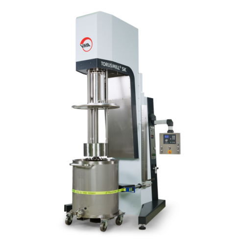 High-efficiency immersion mill for medium viscosity products