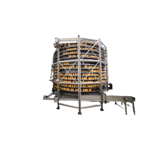 Industrial spiral cooling and freezing system