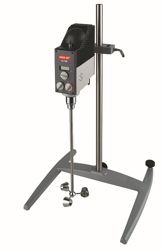 Laboratory stirrer for high-viscosity materials