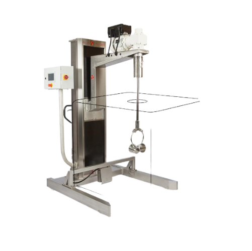 Industrial stativ mixer with adjustable height