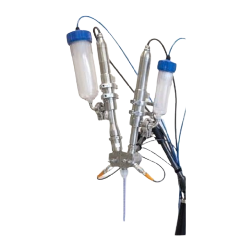 Continuous mixing and filling system for viscous materials