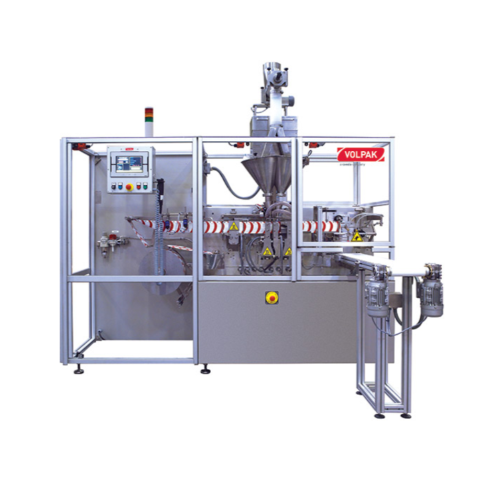 Horizontal flat pouching solution for foods and chemicals