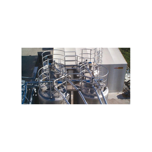 Continuous level measurement system for powdery or granular materials