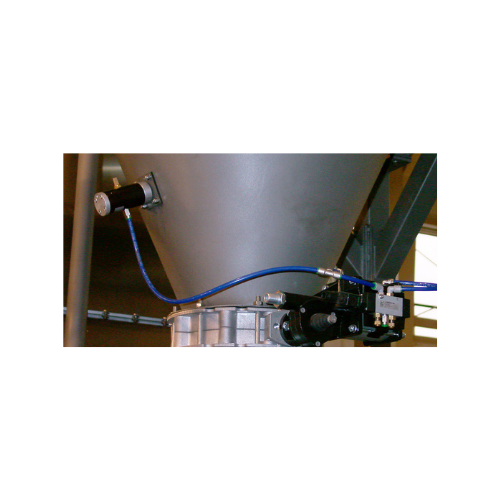 Cushioned pneumatic linear vibrators for bulk solids