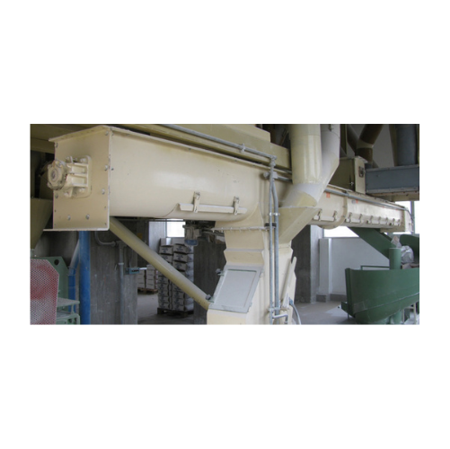 Trough screw conveyor for flour mills