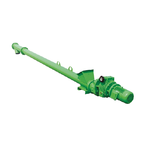 Tubular ribbon flight screw feeder for lime feeding