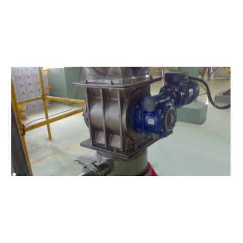 Drop-through rotary valve for powder and granular material feeding