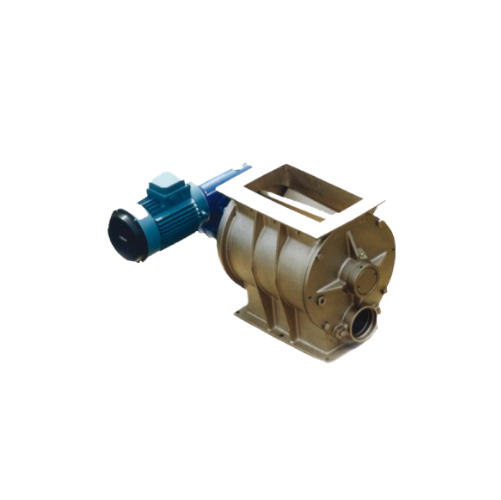 Blow-through rotary valves for pneumatic conveying