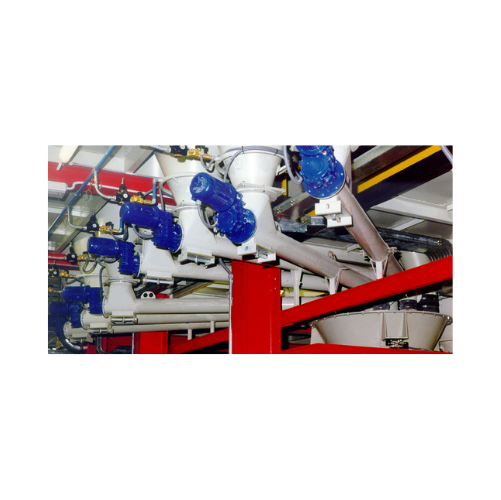 Tubular screw conveyor for concrete production