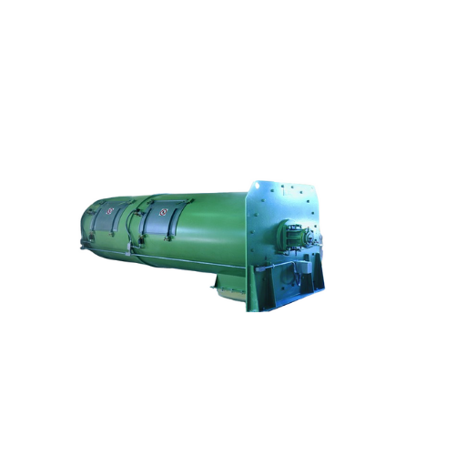 Continuous single shaft mixer for waste treatment