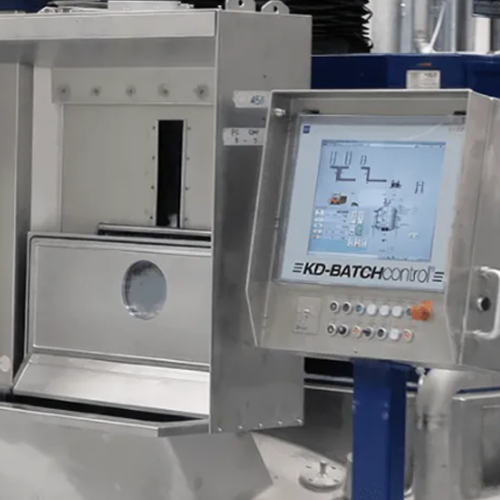 Batch-control system for dosing, mixing, and weighing processes