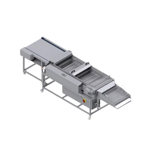 Continuous open kettle fryer for donut production