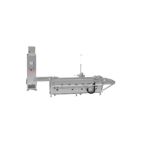 Continuous deep fryer for industrial production