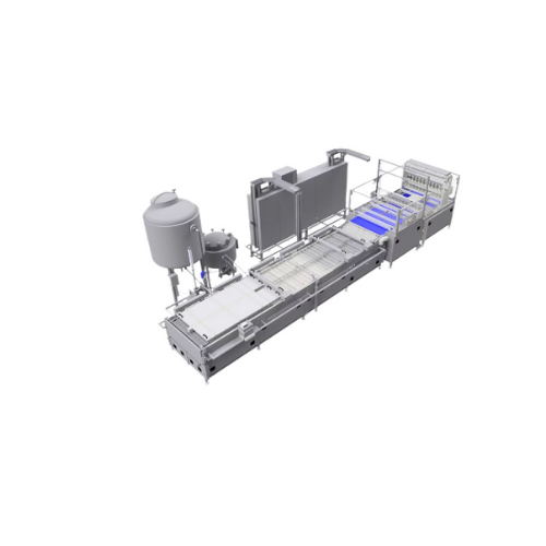 Industrial continuous frying system for donuts and pastries