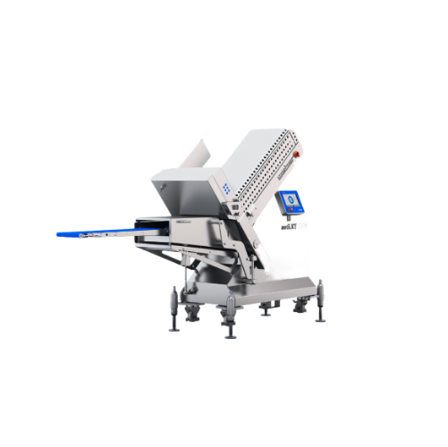 Circular blade slicer for cheese and deli products