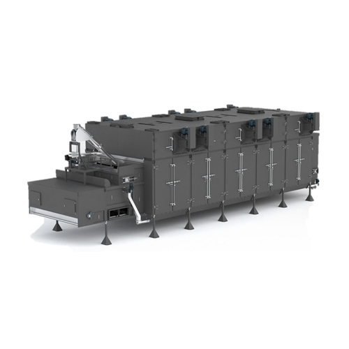 High capacity horizontal dryers and coolers for industrial applications