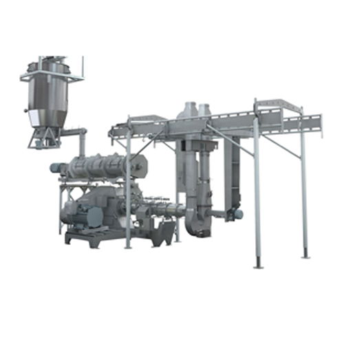 Single screw extruder for pet food and aquatic feed