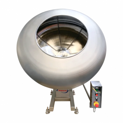 Coating pans for precision culinary coatings