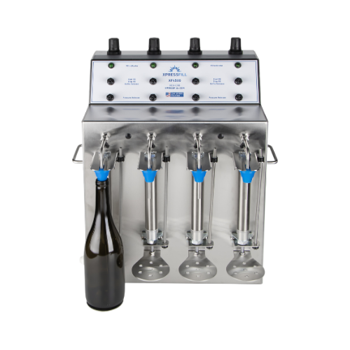 Counter pressure bottle filler for carbonated beverages