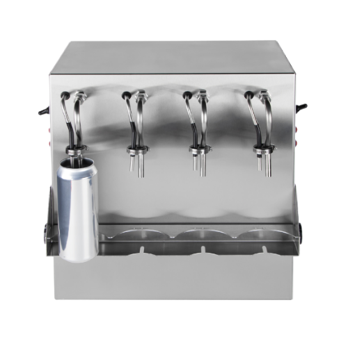 Carbonated beverage can filler - 4 spout open fill