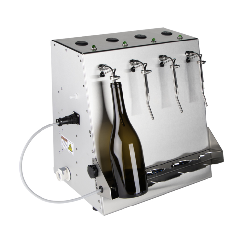 Hot fill bottling unit for juices and isotonic beverages