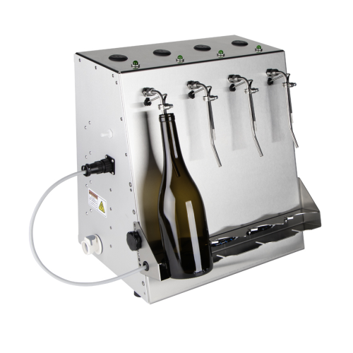 Level bottle filler for wine and spirits