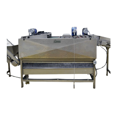 Industrial fruit washing and loading hopper system