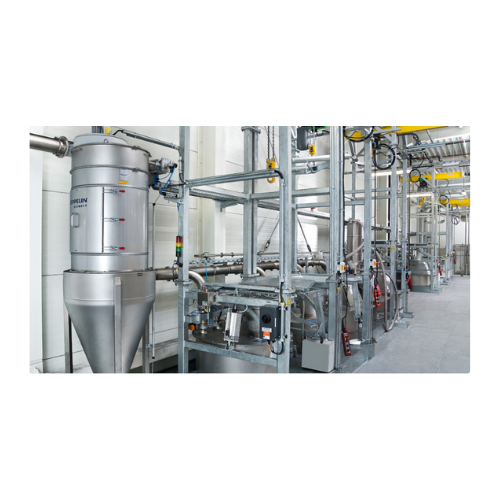 Battery production facilities with precision weighing