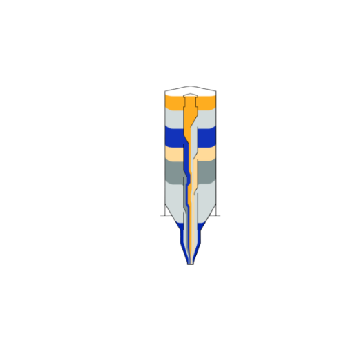 Blending silo for poorly flowing bulk material