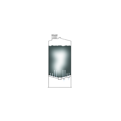 Fluidizing bed blending silo for powder mixing