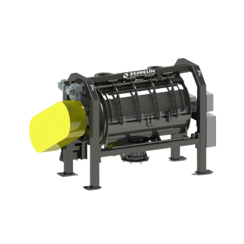 Horizontal homogenizing mixer for all-purpose applications