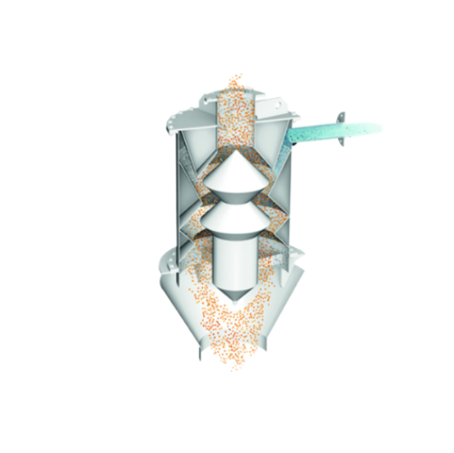 Air separator for polymers and plastics