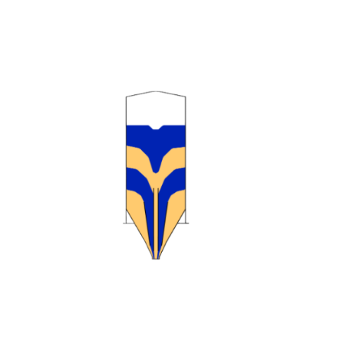 Blending silo for free-flowing and poorly flowing bulk materials