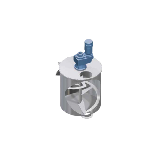 Screw belt mixer for dry materials