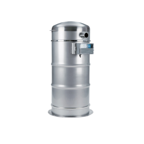 Negative pressure bin vent filter for dust control