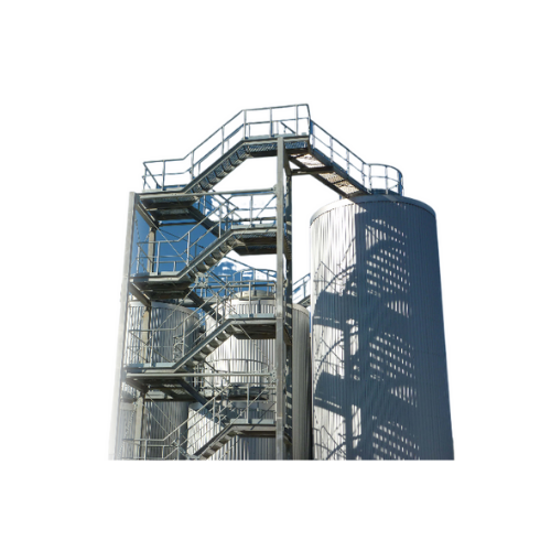 Large-volume stainless steel brewery tanks