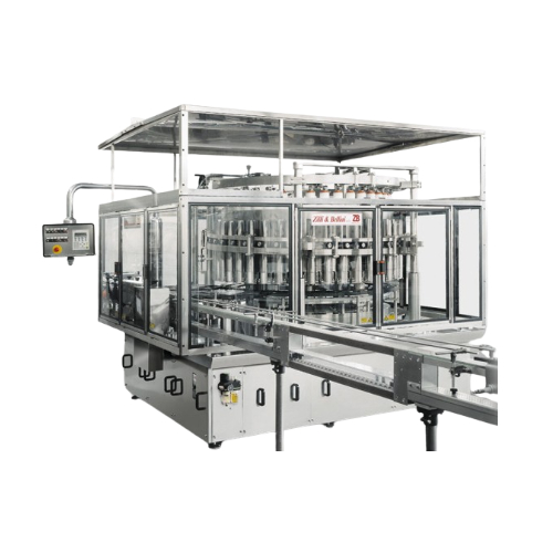 Rotary piston fillers with plunger for viscous products